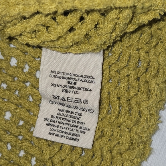 Free People Halo Oversized Knit Sweater Mustard Yellow Medium - Picture 5 of 7